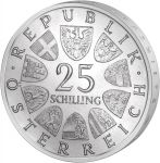 Stříbrná mince 25 Schilling