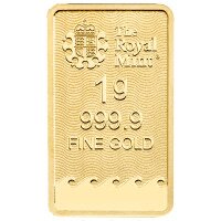 Zlatý slitek Britannia - The Royal Mint, 1 g