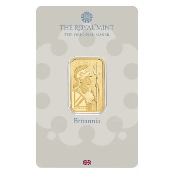 Zlatý slitek Britannia - The Royal Mint, 10 g