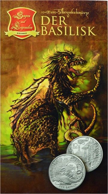 10 Euro Stříbrná mince Bazilišek PN