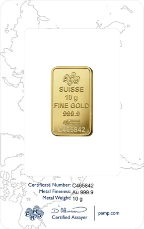 Zlatý slitek PAMP Růže, 10 g