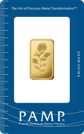 Zlatý slitek PAMP Růže, 10 g