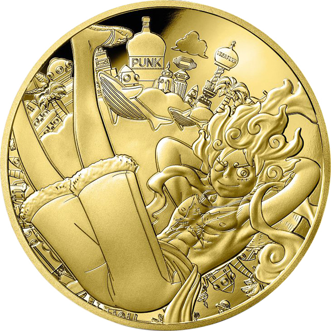 One Piece - japonský komiks, 1/4 oz zlata v etuji