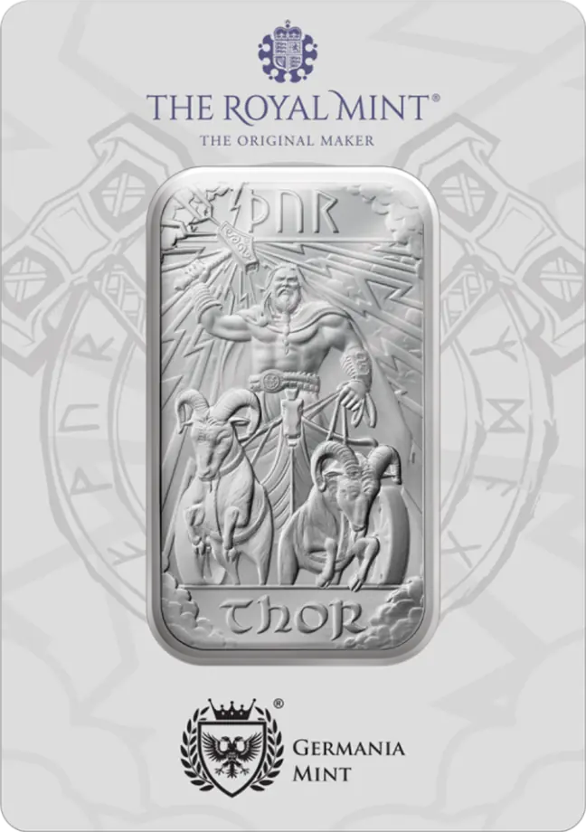 Stříbrný slitek The Royal Mint - Thor, 1 oz