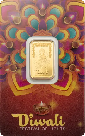 Zlatý slitek PAMP Diwali Lakshmi a Rangoli, 5 g