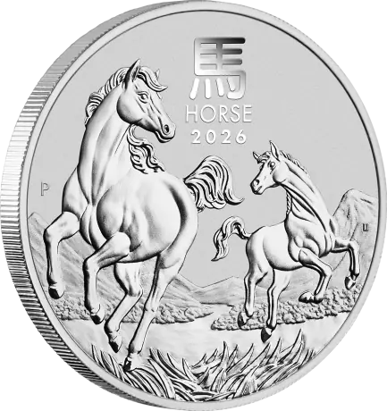 Stříbrná mince Lunární série III - Rok Koně 2026, 1 oz