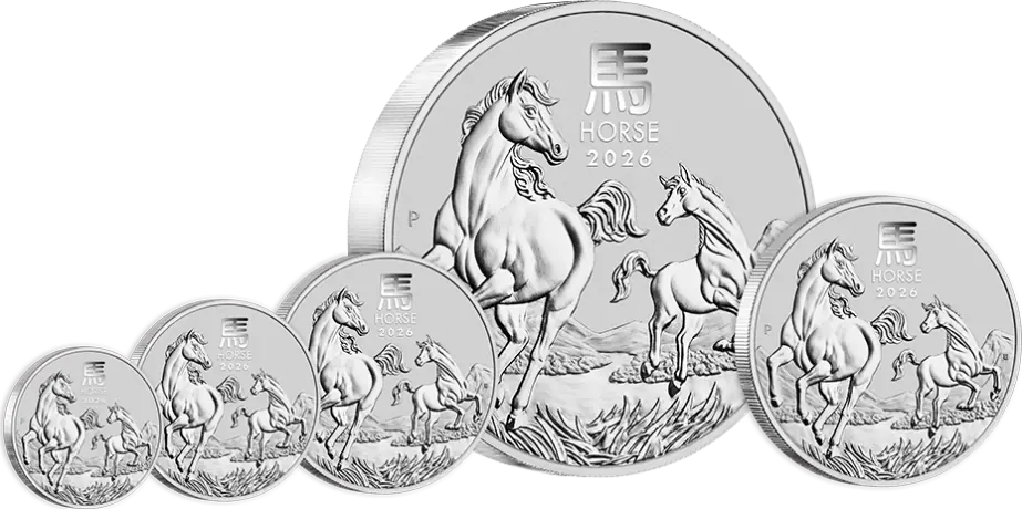 Stříbrná mince Lunární série III - Rok Koně 2026, 1 oz