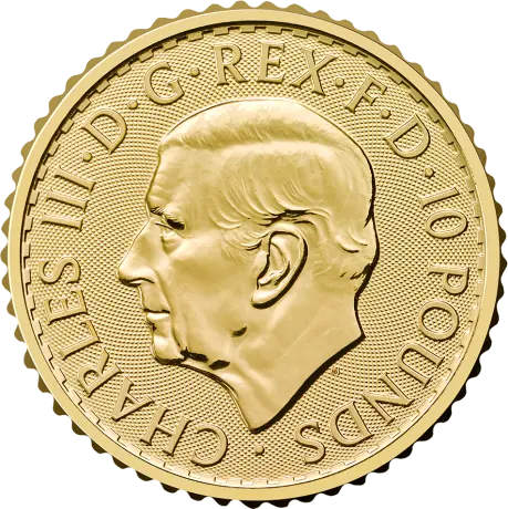 Zlatá mince Britannia Charles III 2026, 1/10 oz