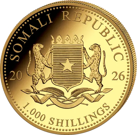 Zlatá mince Slon Somálský 2026, 1 oz