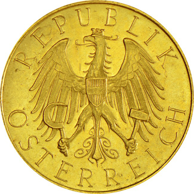 Zlatá mince 25 Schilling První republika 1926-1931