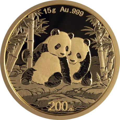 Zlatá mince Panda 15 g - 2026
