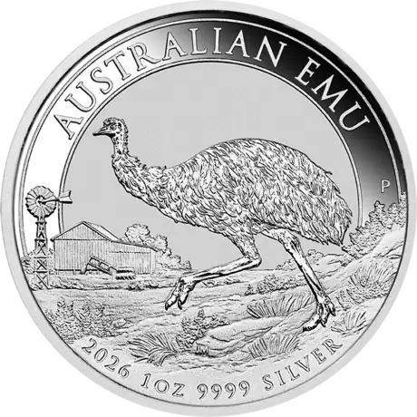 Stříbrná mince Emu 2026, 1 oz