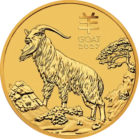 Zlatá mince Lunární série III - Rok kozy 2027, 1/20 oz