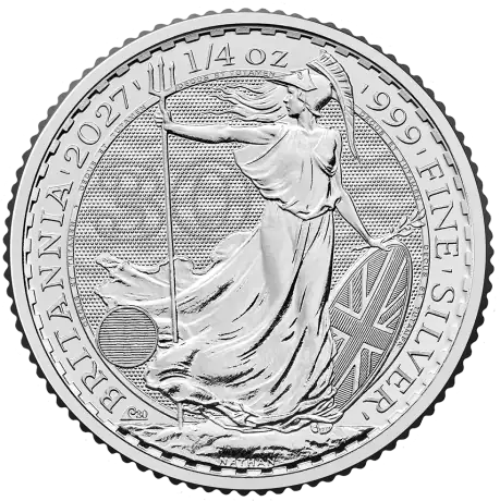 Stříbrná mince Britannia Charles III 2027, 1/4 oz