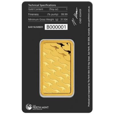 Zlatý slitek Perth Mint, 1 oz