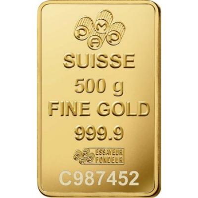 Zlatý slitek PAMP Fortuna 500 g (ražená) 