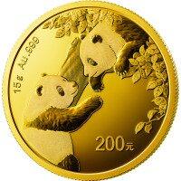 Zlatá mince Panda 15 g  různé roky