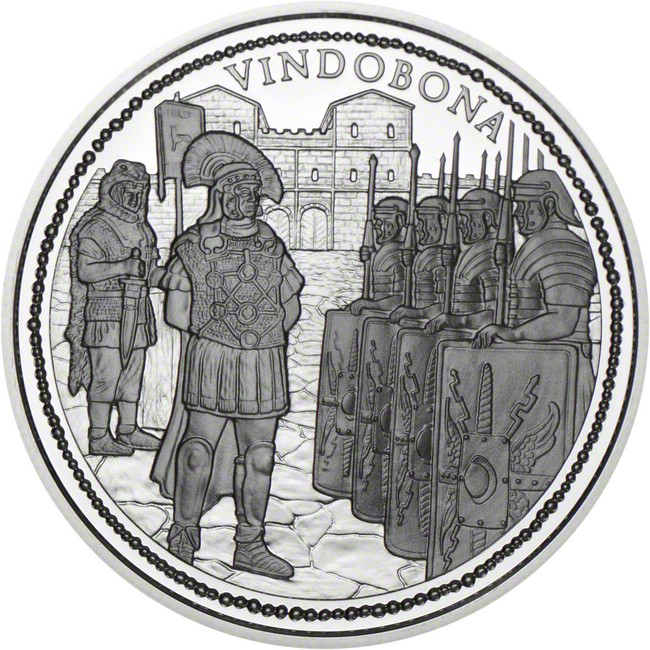Stříbrná mince Řím na Dunaji - Vindobona, 18 g 