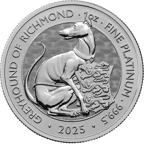 Platinová mince Tudorovská zvířata - Greyhound of Richmond 2025, 1 oz