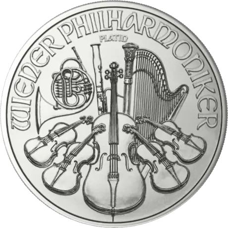 Platinová mince Vídeňští filharmonici 1/25 Oz 2025