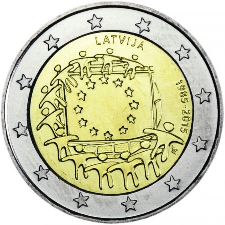 30&nbsp;let evropské vlajky - Lotyšsko, CuNi