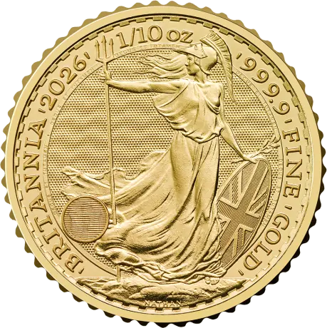 Zlatá mince Britannia Charles III 2026, 1/10 oz