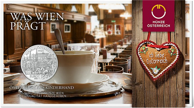 Vídeň 2015, stříbrná mince v blistru