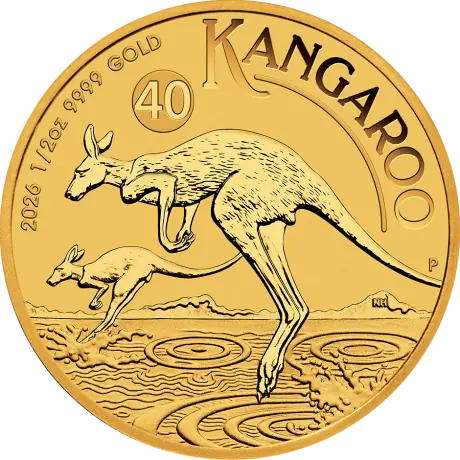 Zlatá mince Klokan 2026, 1/2 oz