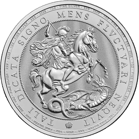 Stříbrná mince Sv. Jiří a Drak 2026&nbsp;- Britská královská mincovna, 1&nbsp;oz