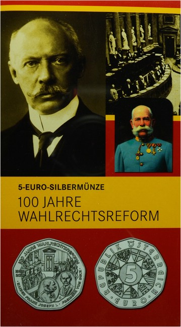 100&nbsp;let volební reforma, stříbrná mince 